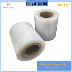 Màng chít M17 x 10cm x 400g gồm lõi 0.1kg - Màng PE co 10cm – 400g | Dẻo dai, bám dính tốt | Quấn kiện hàng – Full vat