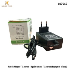 Nguồn Adapter TTA 12V 3A Dây Liền – Chính Hiệu – Dùng Cho Camera, Thiết Bị Mạng – Full VAT