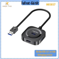 Bộ Chia USB 3.0 VegGieg V-U3401 – 1 Ra 4 – Dây 1m – Hỗ Trợ Cấp Nguồn Ngoài – Hàng Chính Hãng – Full VAT