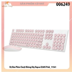 BỘ BÀN PHÍM CHUỘT KHÔNG DÂY RAPOO X260S - PINK - hàng chính hãng - full vat