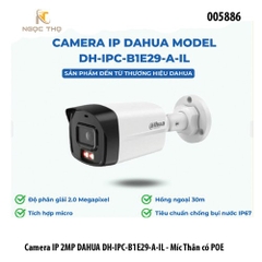 Camera IP DAHUA DH-IPC-B1E29-A-IL – 2MP – POE Smart Dual Light – Có Mic – Hồng ngoại 30m – PoE – IP67 – Giá tốt