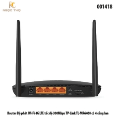 Bộ phát Router Wi-Fi 4G LTE TP-Link TL-MR6400 – Tốc độ 300Mbps – 4 cổng LAN – Chính hãng Full VAT – Bảo hành 24 tháng
