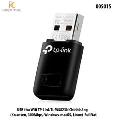 USB Thu WiFi TP-Link TL-WN823N – 823N - Chuẩn N 300Mbps – Mini Nhỏ Gọn – Không Ăng-ten – Hỗ Trợ Windows/macOS/Linux