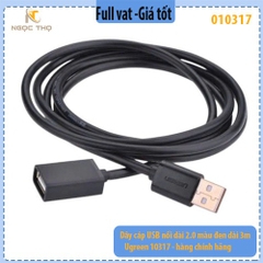 Cáp USB nối dài 2.0 Ugreen 10317 – dài 3m – tốc độ 480Mbps – chính hãng – full VAT