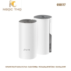 Bộ phát Wi-Fi Mesh TP-Link Deco E4 (2-Pack) – chuẩn AC1200Mbps – phủ sóng 280–300m² – hỗ trợ 50 thiết bị – chính hãng