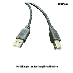 Dây USB máy in 1.5m đen - đã test - Dây kết nối máy tính và máy in - full vat