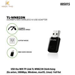 USB Thu WiFi TP-Link TL-WN823N – 823N - Chuẩn N 300Mbps – Mini Nhỏ Gọn – Không Ăng-ten – Hỗ Trợ Windows/macOS/Linux