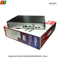 ĐẦU GHI HÌNH IP DAHUA DHI-NVR4108HS-4KS3 – 8 KÊNH – HỖ TRỢ CAMERA ĐẾN 8MP – HÀNG CHÍNH HÃNG – BH 24T
