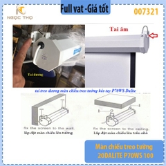 Màn chiếu treo tường DALITE P70WS 100” ( 70x70 | 178×178cm) – Kéo tay – Tỷ lệ 1:1 – Chính hãng – Full VAT