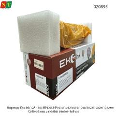 Hộp mực Eco Ink 12A (Q2612A) / Canon CRG303 – 1010 / 1012 / 1015 / 1018 / 1020 / 1022  Có lỗ đổ mực & xả thải – Full VAT