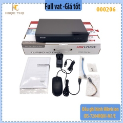 Đầu ghi hình HIKVISION iDS-7204HQHI-M1/E – 4 kênh AI thông minh – Hàng chính hãng, Full VAT