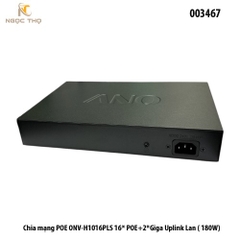 Switch POE ONV-H1016PLS – 16 cổng POE + 2 uplink Gigabit – công suất 180W – chính hãng – full VAT