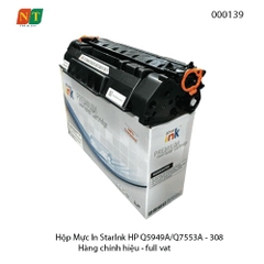 Hộp mực in Starink Q5949A Q7553A 49A 53A Canon CRG308 CRG315 CRG708 – có lỗ đổ mực ( tháo ốp ) – chính hiệu – full VAT