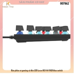 Bàn phím cơ gaming có đèn LED Lecoo KG1101 RGB blue switch - hàng chính hãng - full vat