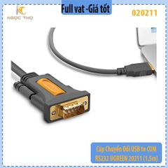 Cáp Chuyển Đổi USB to COM RS232 UGREEN 20211 (1.5m) – Hàng chính hãng – Full VAT