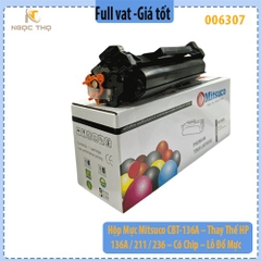 Hộp Mực Mitsuco CBT-136A – Thay Thế HP 136A / 211 / 236 – Có Chip – Lỗ Đổ Mực – Bản In Đậm Nét – Hàng Chính Hiệu