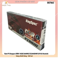 Ram PC Kingspec DDR4 16GB/2666NHZ KS2666D4M12016G Heatsink - hàng chính hãng - full vat