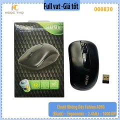 Chuột Không Dây Fuhlen A09G (Black) – Ergonomic – 2.4GHz – 1000 DPI – Chính hãng – Full VAT