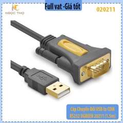 Cáp Chuyển Đổi USB to COM RS232 UGREEN 20211 (1.5m) – Hàng chính hãng – Full VAT