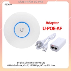 Bộ phát Ubiquiti UniFi U6 Lite - WiFi 6 chuẩn AX, tốc độ 1501Mbps, Hỗ trợ 300 User