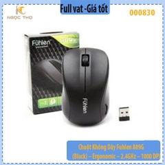 Chuột Không Dây Fuhlen A09G (Black) – Ergonomic – 2.4GHz – 1000 DPI – Chính hãng – Full VAT