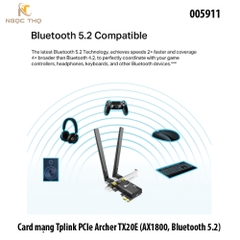 Card mạng PCIe TP-Link Archer TX20E – Wi-Fi 6 AX1800 + Bluetooth 5.2 - 2 ăng-ten High-Gain • Chính hãng • Full VAT