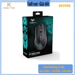 Chuột Gaming Có Dây AULA F805 – LED RGB – DPI 6400 – 7 Nút Macro – Hàng Chính Hãng – Full VAT – BH 24T