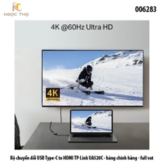 Bộ chuyển đổi USB Type-C sang HDMI TP-Link UA520C – Hỗ trợ 4K@60Hz – Plug & Play – Chính hãng Full VAT