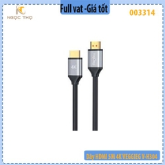 Dây HDMI 5M 4K VEGGIEG V-H304 – HDMI 2.0, 4K@60Hz – Hàng chính hiệu – Full VAT