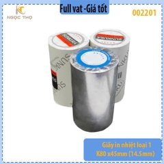 Giấy in nhiệt loại 1 K80 x45mm (14.5mm) – 100 cuộn/thùng – Giấy in bill K80 – Full VAT ( giá trên sàn bán theo cuộn)
