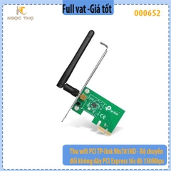 Thu WiFi PCI TP-Link WN781ND – Bộ Chuyển Đổi Không Dây PCI Express Tốc Độ 150Mbps – Chính Hãng – Full VAT