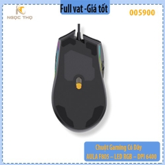 Chuột Gaming Có Dây AULA F805 – LED RGB – DPI 6400 – 7 Nút Macro – Hàng Chính Hãng – Full VAT – BH 24T