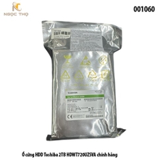 Ổ Cứng HDD Toshiba 2TB – SATA III 3.5" – 5400/7200rpm – Chính Hãng – Full VAT