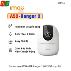 Camera WiFi IMOU Ranger 2 5MP A52P (IPC-A52P) – Xoay 360° – Đàm thoại 2 chiều – WiFi 6 – Chính hãng – Full VAT