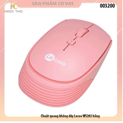 Chuột quang không dây Lecoo WS202 hồng