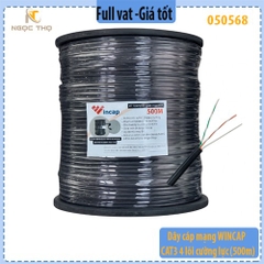 Dây cáp mạng WINCAP CAT3 Outdoor – Bán lẻ theo mét (m) – 2 Pairs (4 lõi) – 25AWG – CƯỜNG LỰC – Cu 99,99% – Full VAT (500