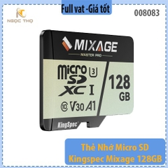 Thẻ nhớ Kingspec Mixage 128GB MicroSD – Tốc độ đọc 100MB/s, ghi 40MB/s* – Chính hãng – BH 36 tháng