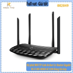 Bộ phát WiFi TP-Link Archer C6 – Router Gigabit Wi-Fi MU-MIMO AC1200 – Băng tần kép – Chính hãng Full VAT
