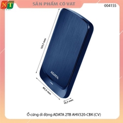Ổ cứng di động ADATA 2TB AHV320-CBK - Ổ cứng cắm ngoài di động ADATA 2TB AHV320-CBK - Hàng chính hãng - Full vat