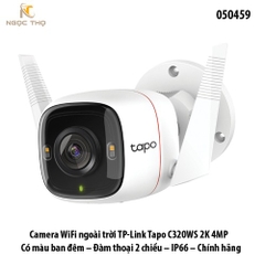 Camera WiFi ngoài trời TP-Link Tapo C320WS 2K 4MP – Có màu ban đêm – Đàm thoại 2 chiều – IP66 – Chính hãng