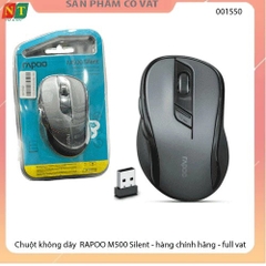 Chuột không dây  RAPOO M500 Silent Black (Bluetooth) 18404 - hàng chính hãng - full vat