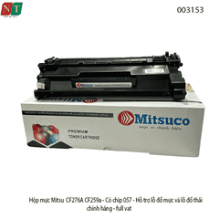 Hộp mực Mitsuco CF276A / CF259A – Có chip 057 / 76A – Hỗ trợ lỗ đổ mực & đổ thải – Full VAT