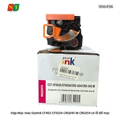 Hộp mực màu Starink CF403A / CF503A / CRG-045M / CRG-054M – Magenta – Chip 202A – Có lỗ đổ mực – Full VAT