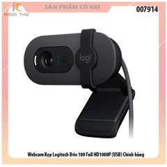 Webcam Kẹp Logitech Brio 100 Full HD1080P - chân usb - Chính hãng - chính hãng