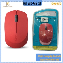 Chuột không dây Bluetooth Rapoo M100 Silent Red – 2.4GHz + Bluetooth 4.0 – Silent Click – Hàng chính hãng – Full VAT
