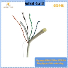 Dây mạng WINCAP CAT6e UTP VN24 – Đồng Nguyên Chất – 305M – Màu Trắng – Chính Hãng – Full VAT (giá theo cuộn = 305m))
