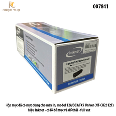 Hộp Mực Inknet 12A – Model 12A / 303 / FX9 – Dùng Cho HP 1010 / 1012 – Có Lỗ Đổ Mực & Xả Thải – Chính Hiệu – Full VAT
