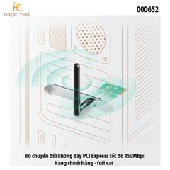Thu WiFi PCI TP-Link WN781ND – Bộ Chuyển Đổi Không Dây PCI Express Tốc Độ 150Mbps – Chính Hãng – Full VAT