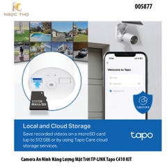 TP-LINK Tapo C410KIT | Camera WiFi Anh Ninh Năng Lượng Mặt Trời Độ Phân Giải 2K