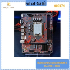 Mainboard Greatwall H610M‑A – LGA1700 – DDR4 2 khe (tối đa 64GB) – M.2 NVMe PCIe 3.0 x4 – PCIe 4.0 x16
